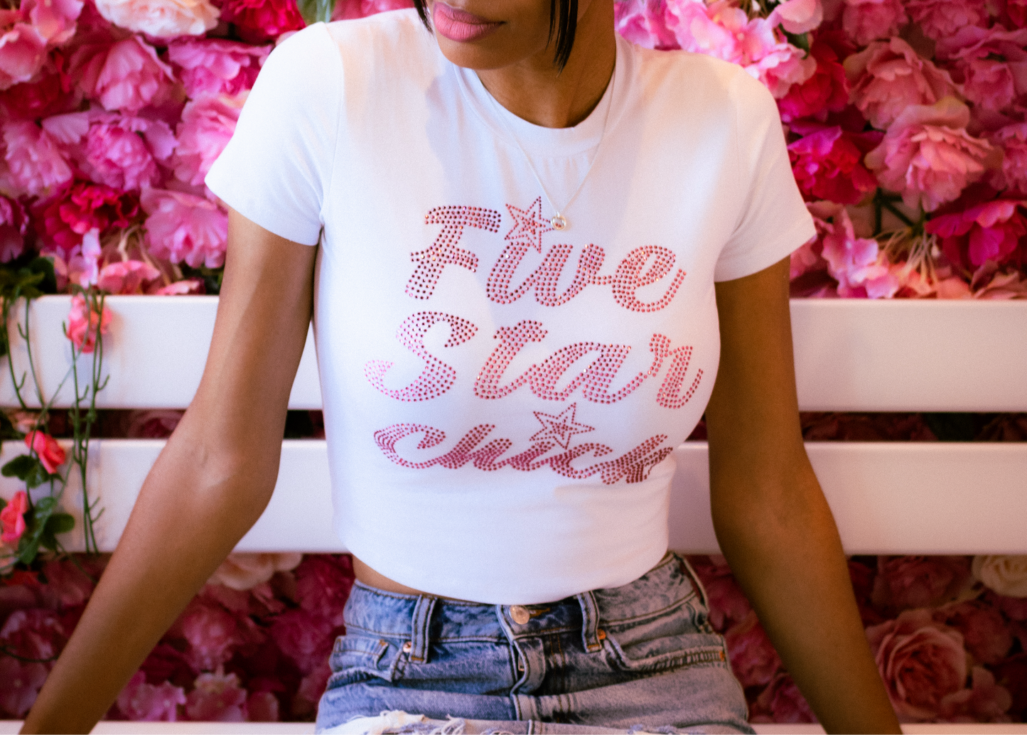 5 Star Chick ( Diamond Baby Tee ) Pink