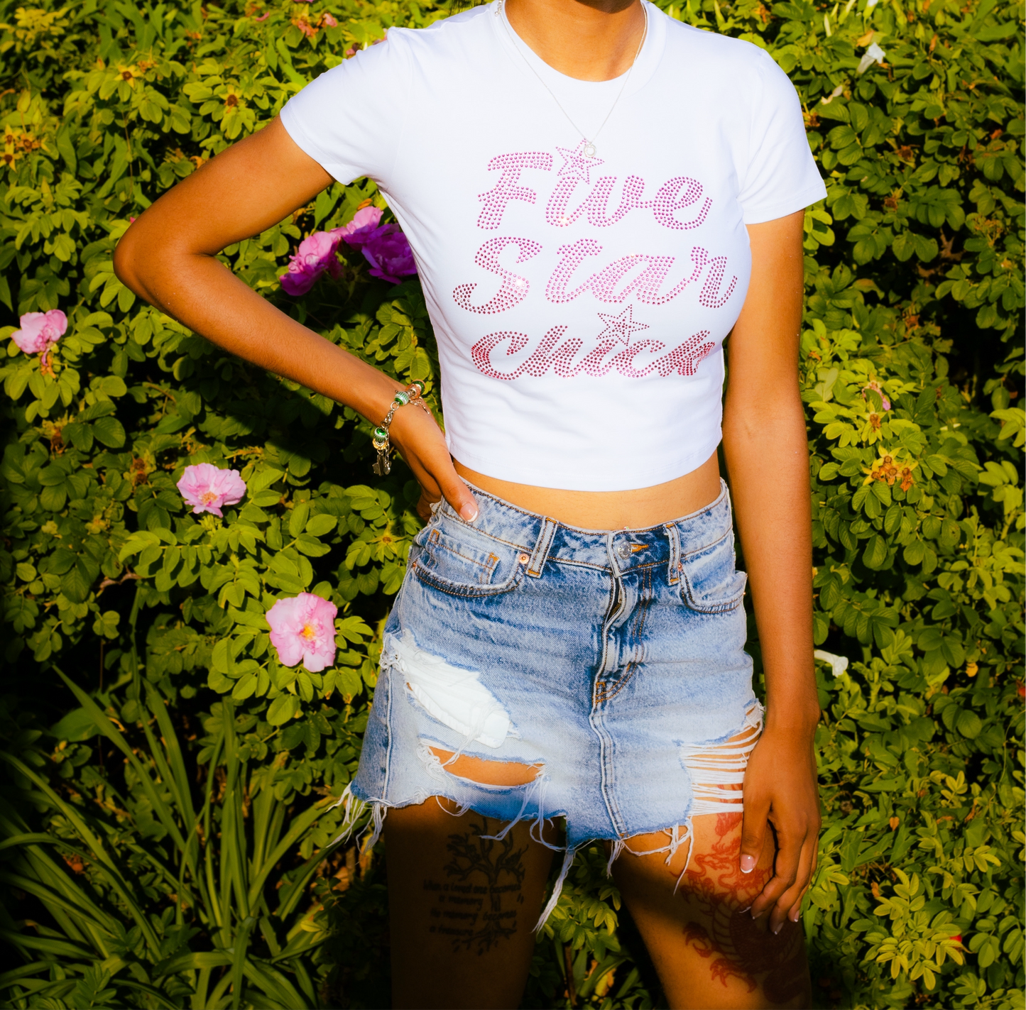 5 Star Chick ( Diamond Baby Tee ) Pink